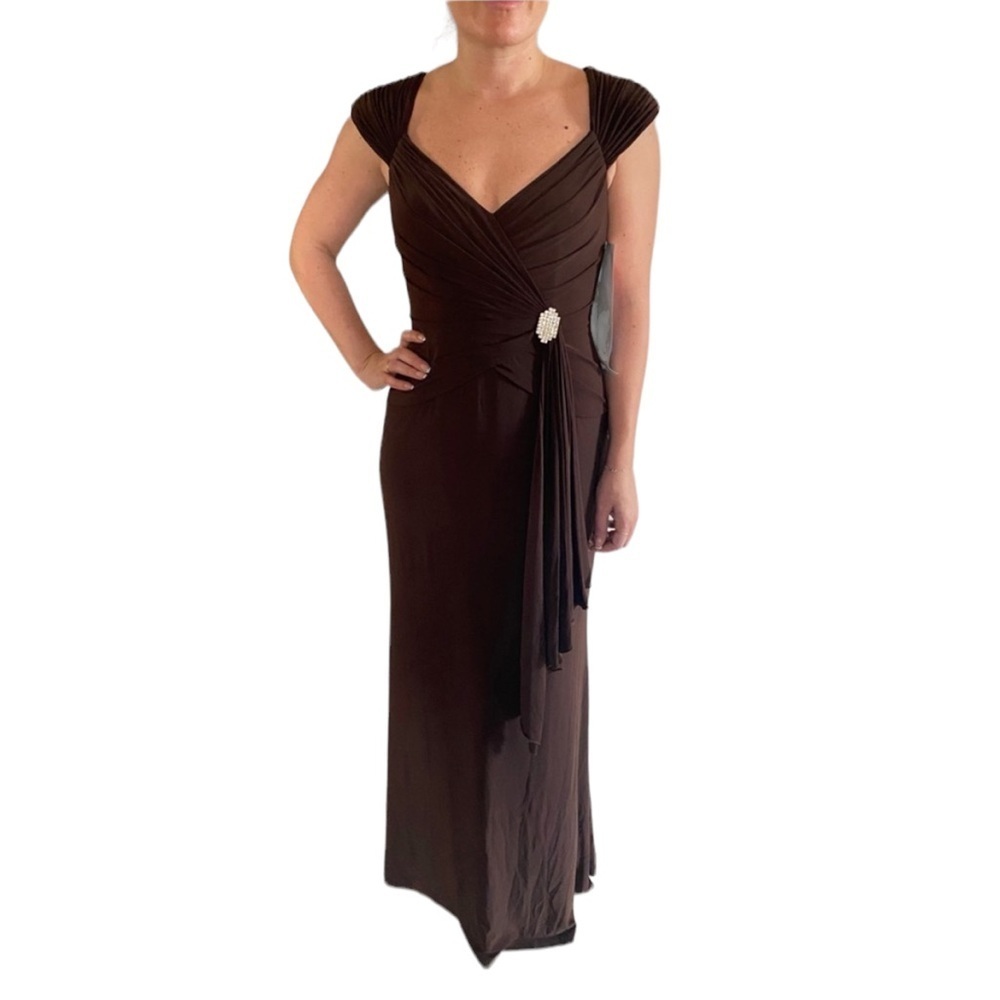 Jovani Evening Gown Brown